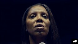 Letitia James, la nueva fiscal general de Nueva York, durante la noche de las elecciones de término medio en noviembre en Brooklyn, Nueva York.
