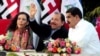 Archivo - El presidente de Nicaragua, Daniel Ortega flanqueado por su esposa, Rosario Murillo, y el presidente de Venezuela en disputa, Nicolás Maduro, en Mangua, el 10 de enero de 2017.