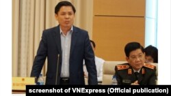 Nguyễn Văn Thể: 'Tất cả các sai phạm về chất lượng hay tiến độ thi công đều được xử lý nghiêm khắc, thậm chí phải… đi tù ngay.' Hình chụp hồi tháng Ba, 2019.