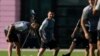 Leo Messi junto a Sergio Busquets y otros compañeros del Inter Miami durante la sesión de entrenamiento este martes 18 de julio de 2023 en Fort Lauderdale, Florida.