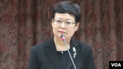 台北故宫博物院长冯明珠 （美国之音张永泰拍摄） 
