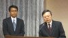  台湾陆委会主委王郁琦(右一)在立法院接受质询 (美国之音张永泰拍摄) 