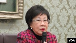 台湾前副总统吕秀莲(美国之音张永泰拍摄)